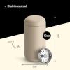 imageFellow 12 oz Carter Move Travel Mug  VacuumInsulated Stainless Steel Travel Coffee Mug  Coffee Tumbler with Ceramic Interior and Splash Guard  Mint ChipSand Dune