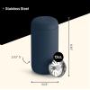 imageFellow 12 oz Carter Move Travel Mug  VacuumInsulated Stainless Steel Travel Coffee Mug  Coffee Tumbler with Ceramic Interior and Splash Guard  Mint ChipStone Blue