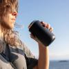 imageFellow 12 oz Carter Move Travel Mug  VacuumInsulated Stainless Steel Travel Coffee Mug  Coffee Tumbler with Ceramic Interior and Splash Guard  Mint ChipMatte Black
