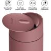 imageFellow 16 oz Carter Slide Travel Coffee Mug with SlideLock lid  Leak Proof ToGo Coffee Tumbler with Ceramic Interior and VacuumInsulated Stainless Steel  Coffee Cups  Matte WhiteDesert Rose