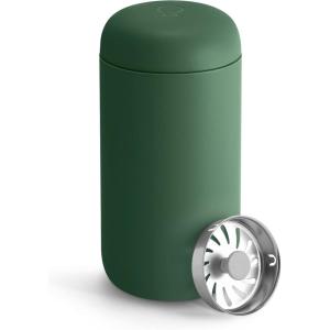 imageFellow 12 oz Carter Move Travel Mug  VacuumInsulated Stainless Steel Travel Coffee Mug  Coffee Tumbler with Ceramic Interior and Splash Guard  Mint ChipCargo Green