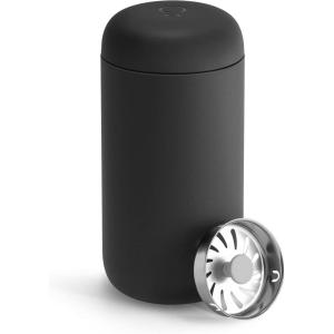 imageFellow 12 oz Carter Move Travel Mug  VacuumInsulated Stainless Steel Travel Coffee Mug  Coffee Tumbler with Ceramic Interior and Splash Guard  Mint ChipMatte Black