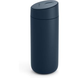 imageFellow 16 oz Carter Slide Travel Coffee Mug with SlideLock lid  Leak Proof ToGo Coffee Tumbler with Ceramic Interior and VacuumInsulated Stainless Steel  Coffee Cups  Matte WhiteStone Blue