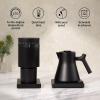 imageFellow Corvo EKG Electric Tea Kettle  Electric Pour Over Coffee and Tea Pot  Quick Heating Electric Kettles for Boiling Water  Temperature Control and BuiltIn Brew TimerMatte Black09 LiterMatte Black with Walnut Handle