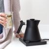 imageFellow Corvo EKG Electric Tea Kettle  Electric Pour Over Coffee and Tea Pot  Quick Heating Electric Kettles for Boiling Water  Temperature Control and BuiltIn Brew TimerMatte Black09 LiterMatte Black