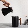 imageFellow Corvo EKG Electric Tea Kettle  Electric Pour Over Coffee and Tea Pot  Quick Heating Electric Kettles for Boiling Water  Temperature Control and BuiltIn Brew TimerMatte Black09 LiterMatte Black with Walnut Handle