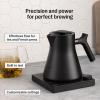 imageFellow Corvo EKG Electric Tea Kettle  Electric Pour Over Coffee and Tea Pot  Quick Heating Electric Kettles for Boiling Water  Temperature Control and BuiltIn Brew TimerMatte Black09 LiterMatte Black with Walnut Handle