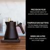 imageFellow Corvo EKG Electric Tea Kettle  Electric Pour Over Coffee and Tea Pot  Quick Heating Electric Kettles for Boiling Water  Temperature Control and BuiltIn Brew TimerMatte Black09 LiterMatte Black