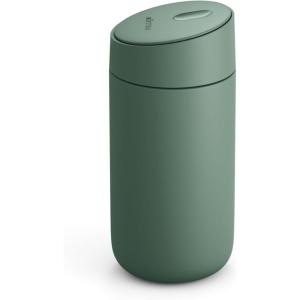 imageFellow 12 oz Carter Slide Travel Coffee Mug with SlideLock lid  Leak Proof ToGo Coffee Tumbler with Ceramic Interior and VacuumInsulated Stainless Steel  Coffee Cups  Matte BlackSmoke Green